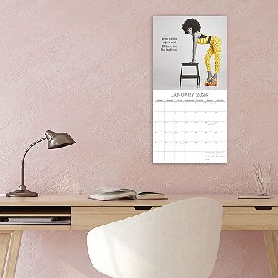 2026 Square Wall Calendar, Women’s Wit, 16-Month Funny Corner Theme 12x12 in