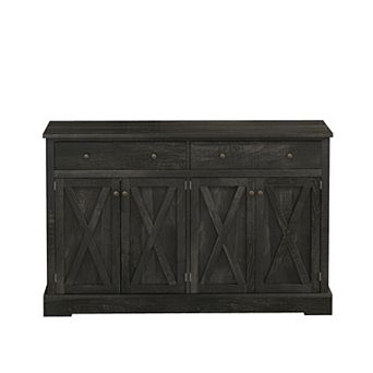 Vintage Sideboard with Two Drawers and Four Doors