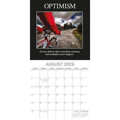 2026 Square Wall Calendar, Demotivation, 16-Month Funny Corner Theme 12x12 in