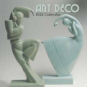 2026 Square Wall Calendar, Art Deco, 16-Month Arts & Antiques Theme, 12x12 in