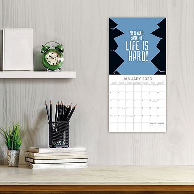 2026 Wall Calendar, Life The Struggle Is Real, 16-Month Funny Corner 12x12