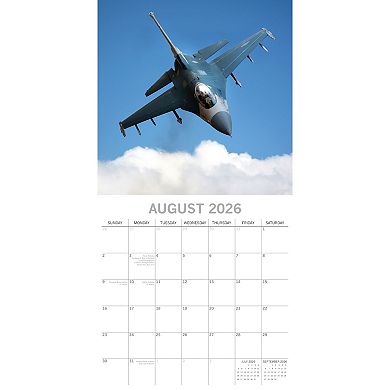 2026 Square Wall Calendar, Warbirds, 16-Month Transport Theme 12x12 in