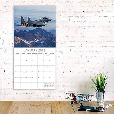 2026 Square Wall Calendar, Warbirds, 16-Month Transport Theme 12x12 in