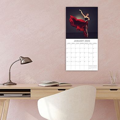 2026 Square Wall Calendar, Ballet, 16-Month Lifestyles Theme, 12x12 in