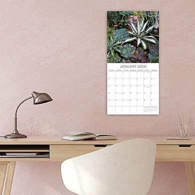 2026 Square Wall Calendar, Cacti and Succulents, 16-Month Floral Theme, 12x12