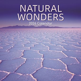 2026 Square Wall Calendar, Natural Wonders, 16-Month Natural World Theme 12x12