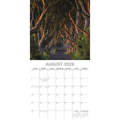 2026 Square Wall Calendar, Ireland, 16-Month Passport Collection Theme 12x12 in
