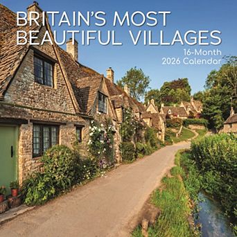 2026 Square Wall Calendar, Britain's Beautiful Villages, 16-Month, 12x12