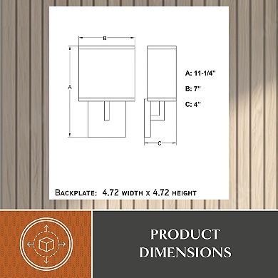 VAXCEL Glenview 1L Satin Brass Gold Wall Sconce, White Fabric Shade, ADA Vanity