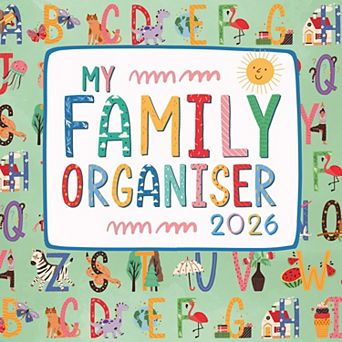 2026 Square Hanging Wall Calendar, My Family Organiser - ABC, 16-Month 12x12