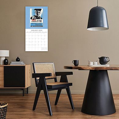 2026 Wall Calendar, World War Posters, 16-Month Arts & Antiques Theme 12x12