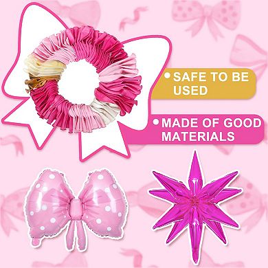 Princess Pink Balloon Garland Kit with Star & Kiss Balloons 144pcs for Wedding, Shower, or Birthday.