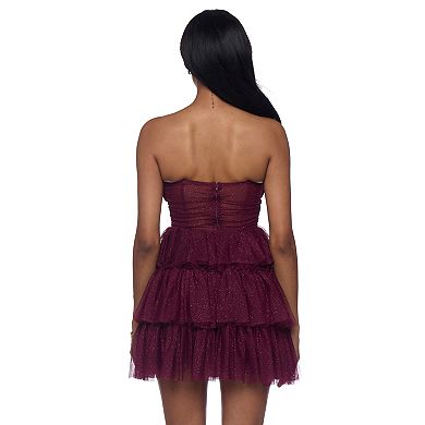 Juniors' B. Smart Strapless Sweetheart Dress with Ruffles