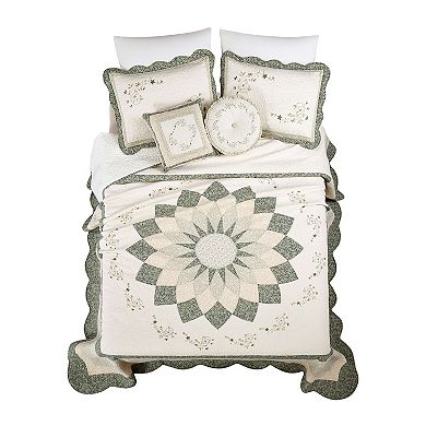 Modern Heirloom Harper Quilted Bedspread with Shams