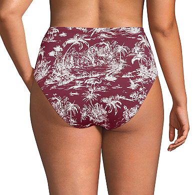 Plus Size Lands' End Cheeky High-Waisted Swim Bottoms