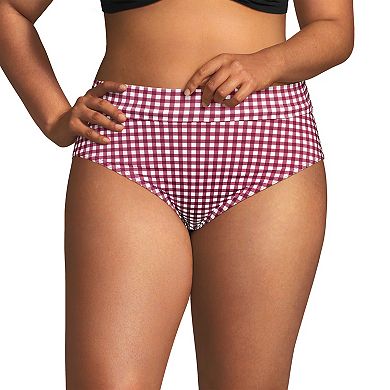 Plus Size Lands' End Pinchless High Waisted Swim Bottoms