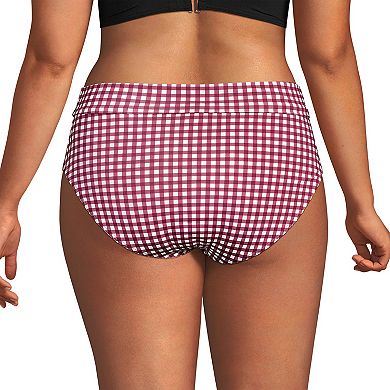 Plus Size Lands' End Pinchless High Waisted Swim Bottoms