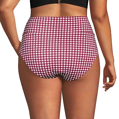 Plus Size Lands' End Pinchless High Waisted Swim Bottoms