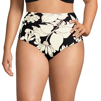 Plus Size Lands' End Pinchless High Waisted Swim Bottoms