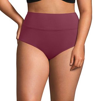 Plus Size Lands' End Pinchless High Waisted Swim Bottoms