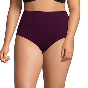 Plus Size Lands' End Pinchless High Waisted Swim Bottoms