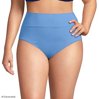 Plus Size Lands' End Pinchless High Waisted Swim Bottoms