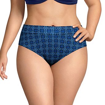 Plus Size Lands' End Pinchless High Waisted Swim Bottoms