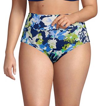 Plus Size Lands' End Pinchless High Waisted Swim Bottoms