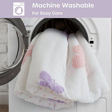 Intelligent Design Butterfly Comforter Set with Coordinating Throw Pillow