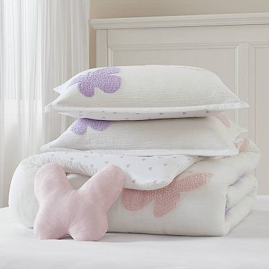 Intelligent Design Butterfly Comforter Set with Coordinating Throw Pillow