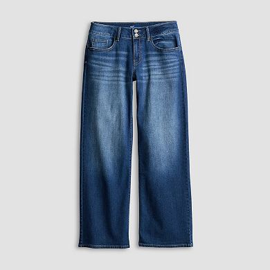 Juniors' Project Indigo Loose Super Low Rise Straight Jean