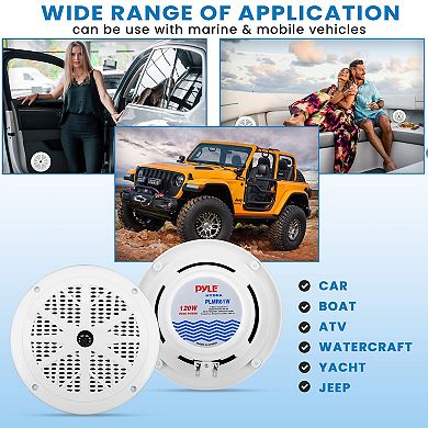 Pyle 6.5 Inch Dual Marine Speakers - 2 Way