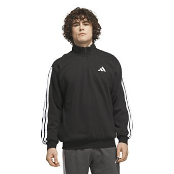 Men's adidas 3-Stripes Fleece Quarter-Zip Sweatshirt