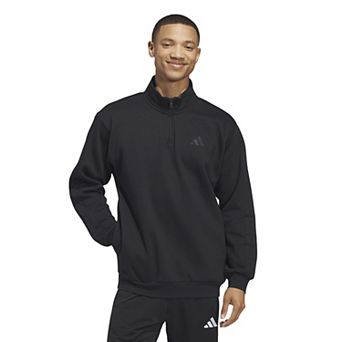 Men's adidas 3-Stripes Fleece Quarter-Zip Sweatshirt
