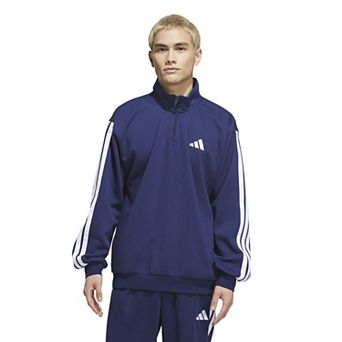 Men's adidas 3-Stripes Fleece Quarter-Zip Sweatshirt