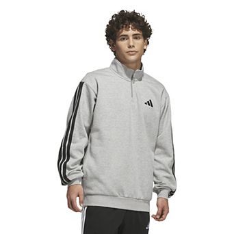 Men's adidas 3-Stripes Fleece Quarter-Zip Sweatshirt