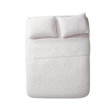 VCNY Home Caroline Embossed Floral Quilt Set