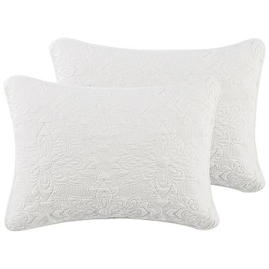 VCNY Home Caroline Embossed Floral Quilt Set