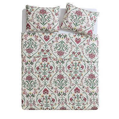 VCNY Home Province Floral Damask Printed Quilt Set