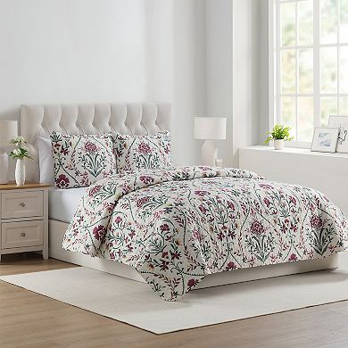 VCNY Home Province Floral Damask Printed Quilt Set