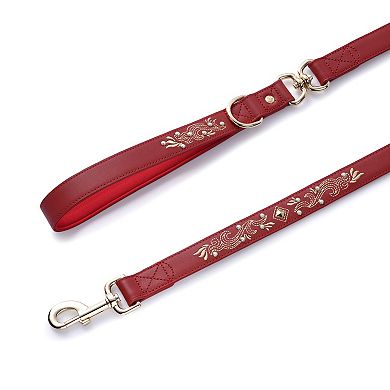 Blueberry Pet Western Leather Dog Leash
