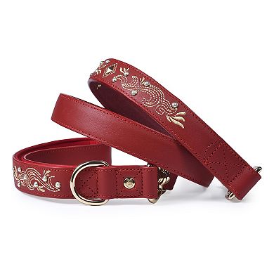 Blueberry Pet Western Leather Dog Leash
