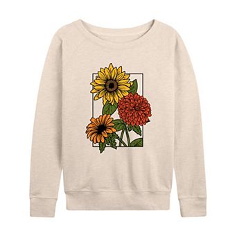 Women's Vintage Fall Bouquet French Terry Long Sleeve Tee