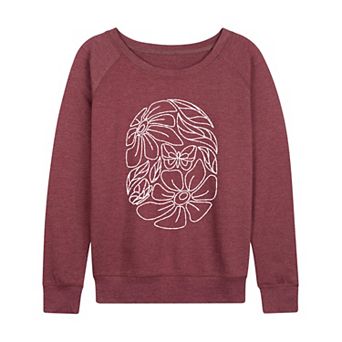 Women's Flower Oval French Terry Long Sleeve Tee