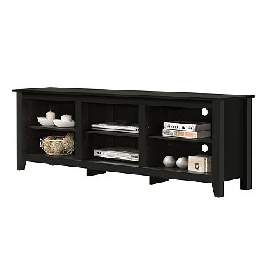 Nitto TV Stand Media Cabinet, Adjustable Shelves, Wood