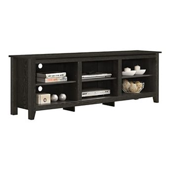 Nitto TV Stand Media Cabinet, Adjustable Shelves, Wood