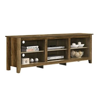Nitto TV Stand Media Cabinet, Adjustable Shelves, Wood