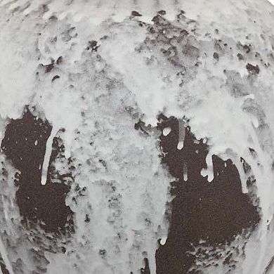 Gezy Decorative Flower Vase, 15 Inch Bulb Shape, Brown White Ceramic