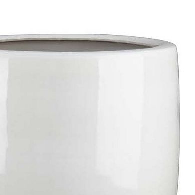 Womy Tall Decorative Planters Set of 2, Gloss White Ceramic 18 30 Inch