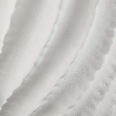 Velz Decorative Flower Vase, 18 Inch Wavy Shape, Matte White Ceramic